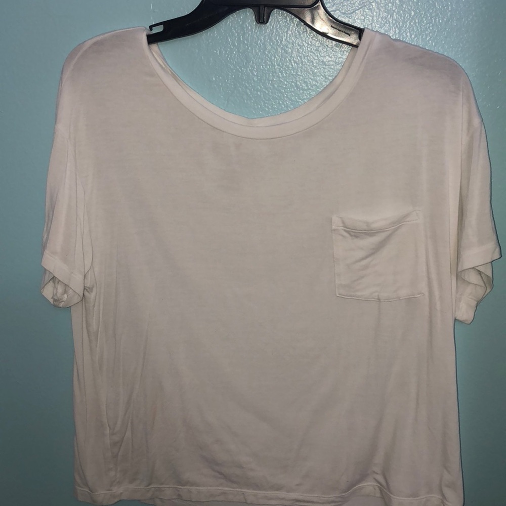american eagle white crop